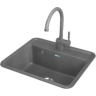 Кухонная мойка GRANULA GR-5601 Стандарт, графит (черно-серый) 5601 GPAFIT